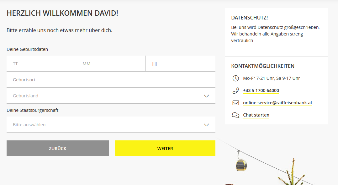 daten raiffeisen studentenkonto