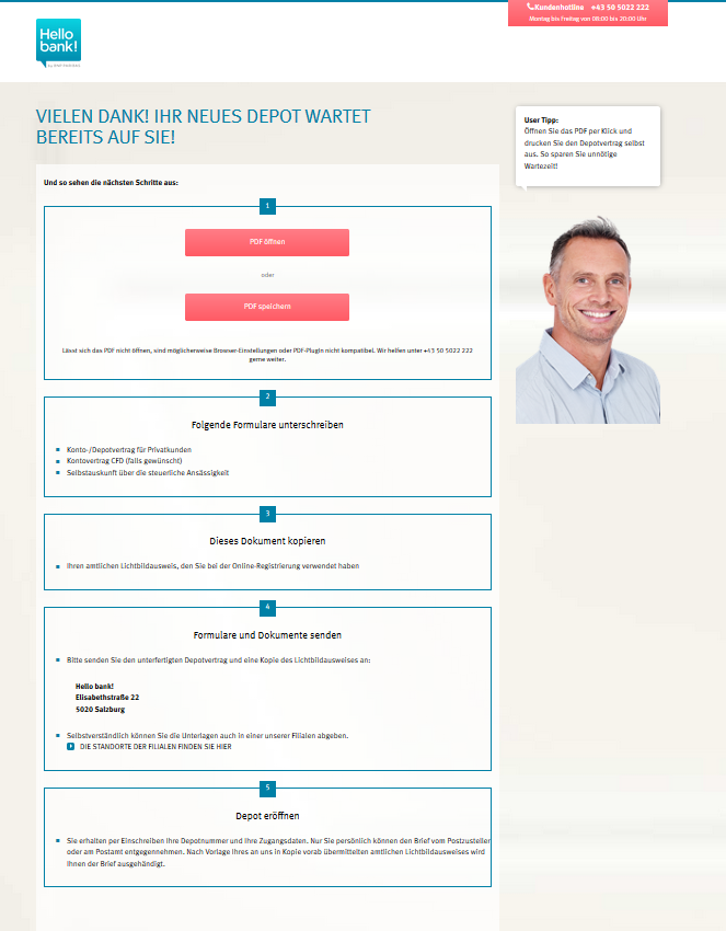 depot vertrag hello bank oesterreich