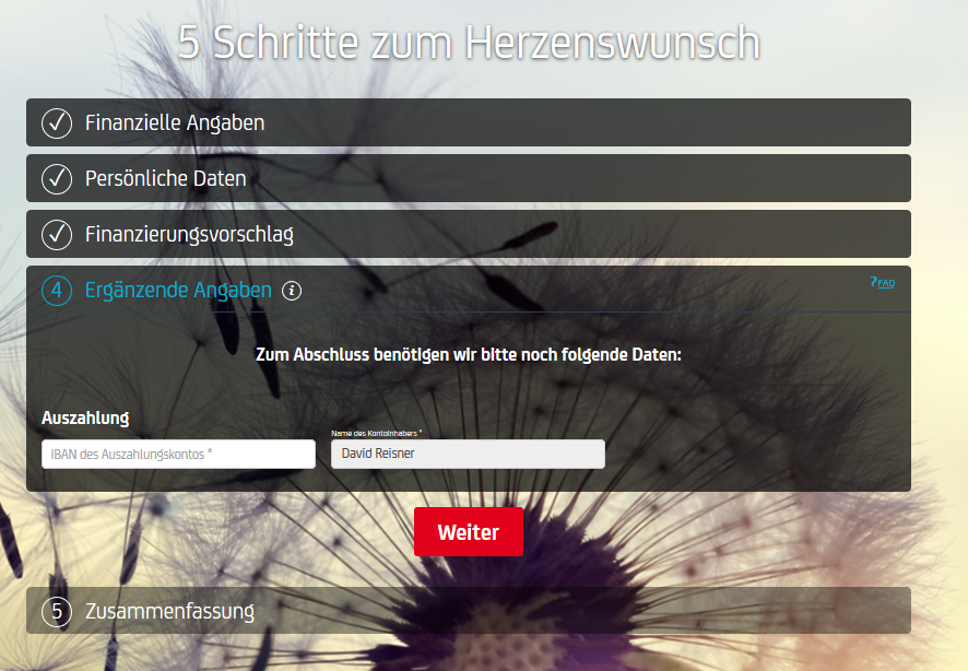 ergaenzende angaben bank austria wunschkredit