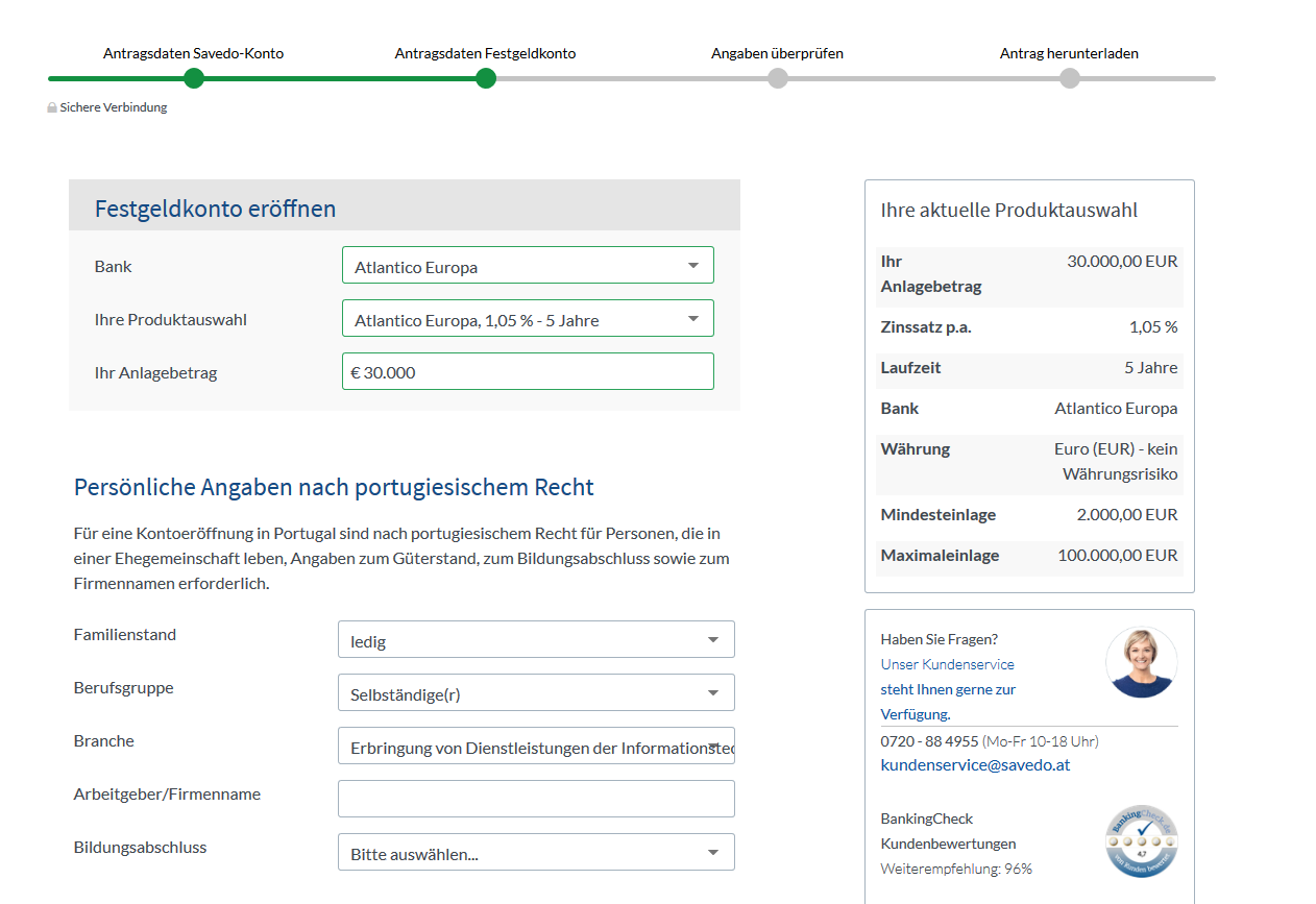 festgeldkonto eroeffnen savedo
