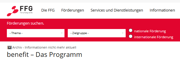 Forschung Förderung – Benefit – Österreich – IKT