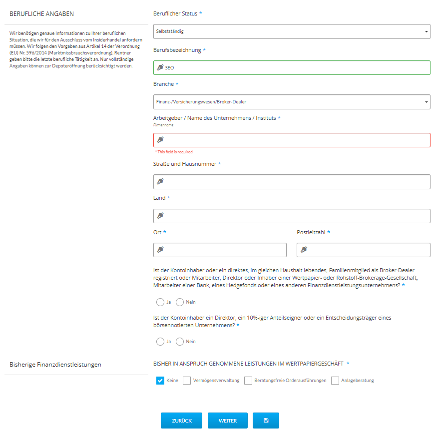 finograd depot beruf