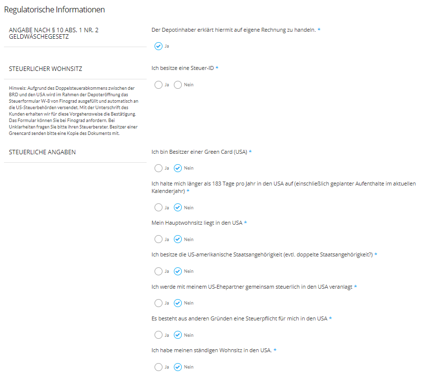 finograd steuern angaben depot