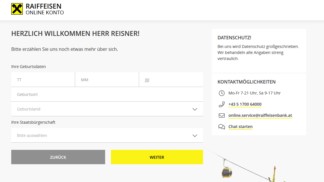 geburtsdaten raiffeisen bank gehaltskonto 2