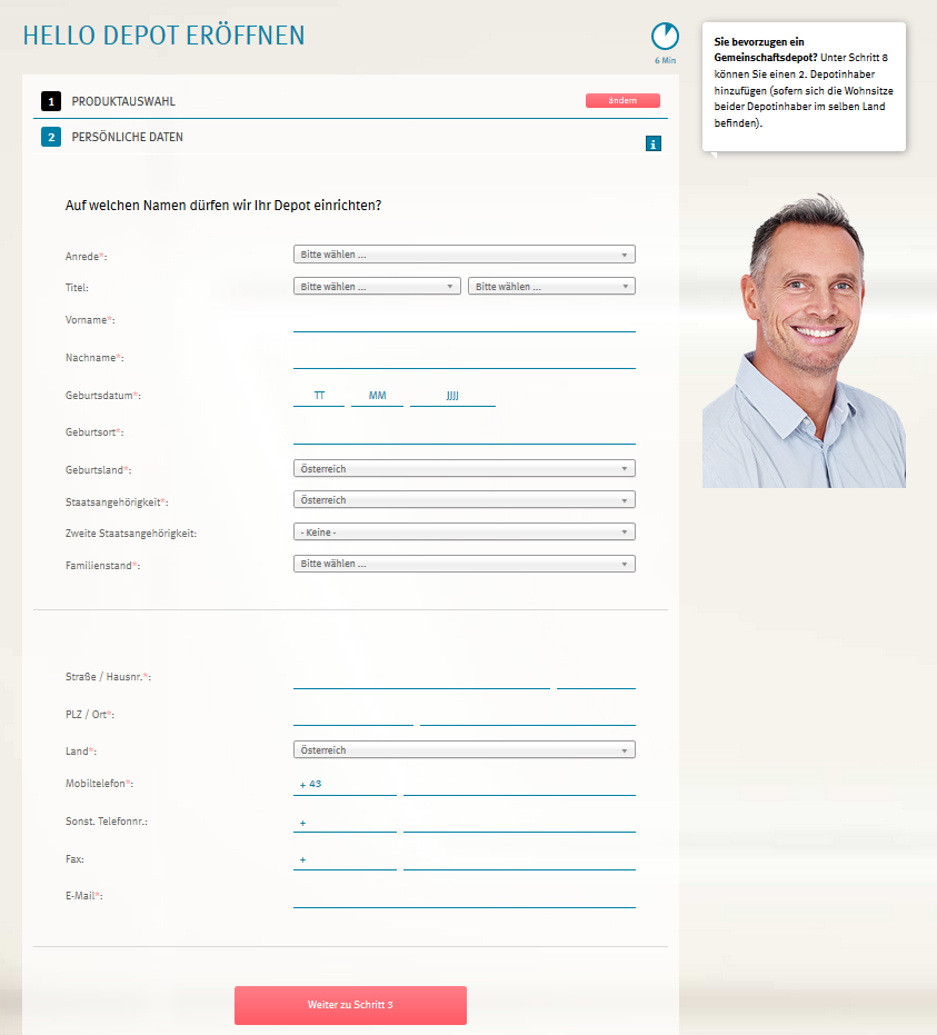 hello bank depot persoenliche daten