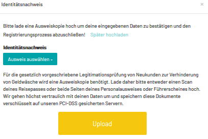 Online Crowdinvesting in Immobilien in Österreich - Rendity Erfahrung, Zinsen, Test identitaetsnachweis rendity