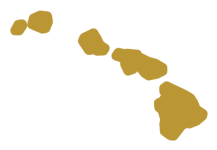 Hawaii Karte als Hauptanbaugebiet der Macadamianuss