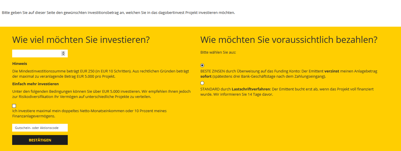 investment dagobertinvest projekt