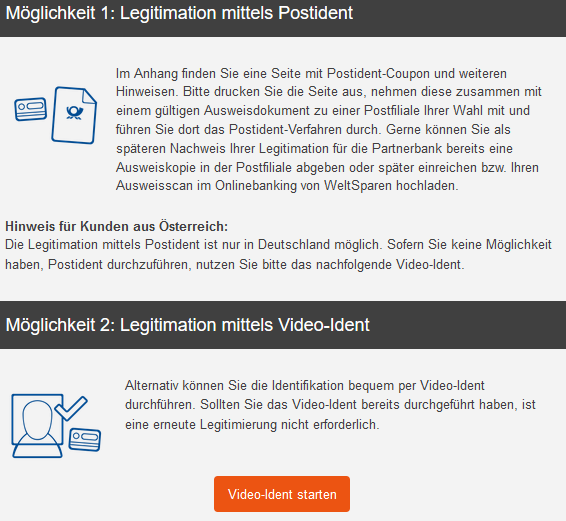 legitimierung weltsparen