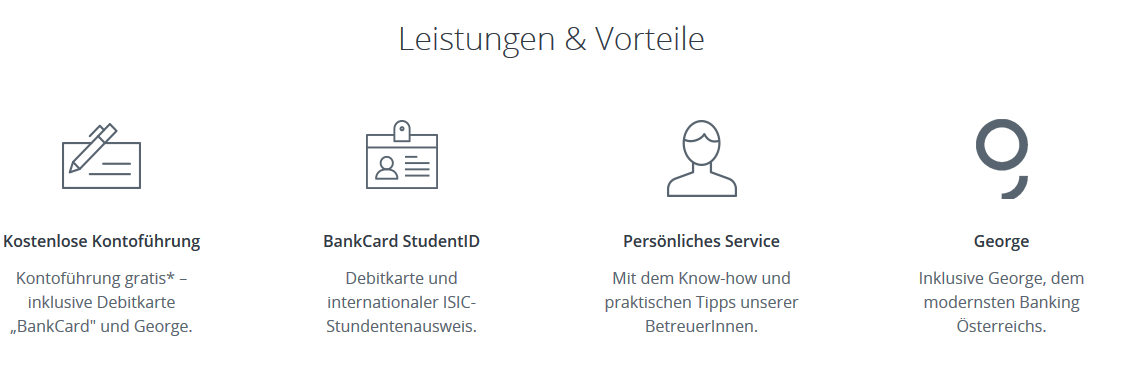 leistungen vorteile erste bank studentenkonto