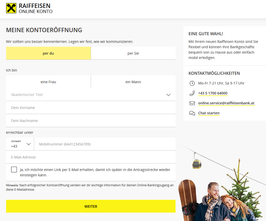 meine konto eroeffnung raiffeisen