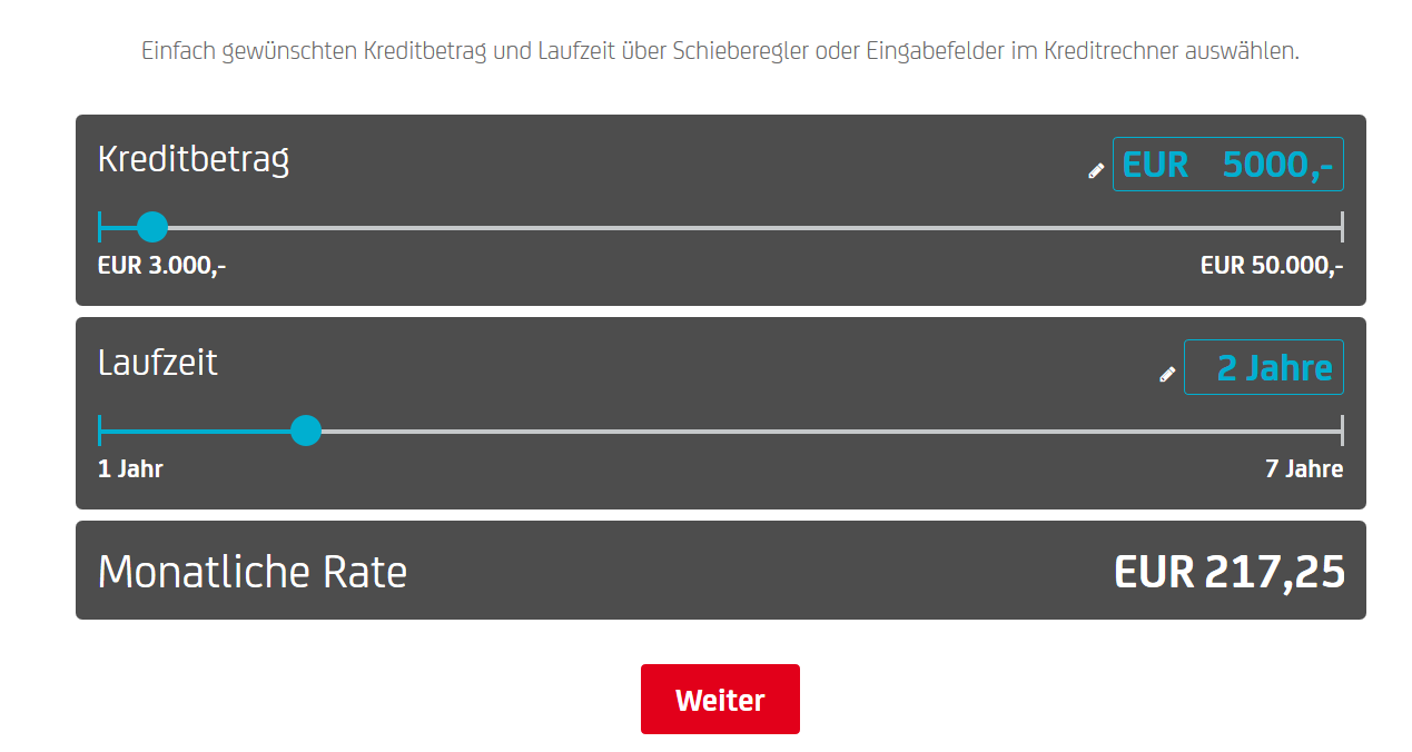 monatliche kreditrate berechnen bank austria 1