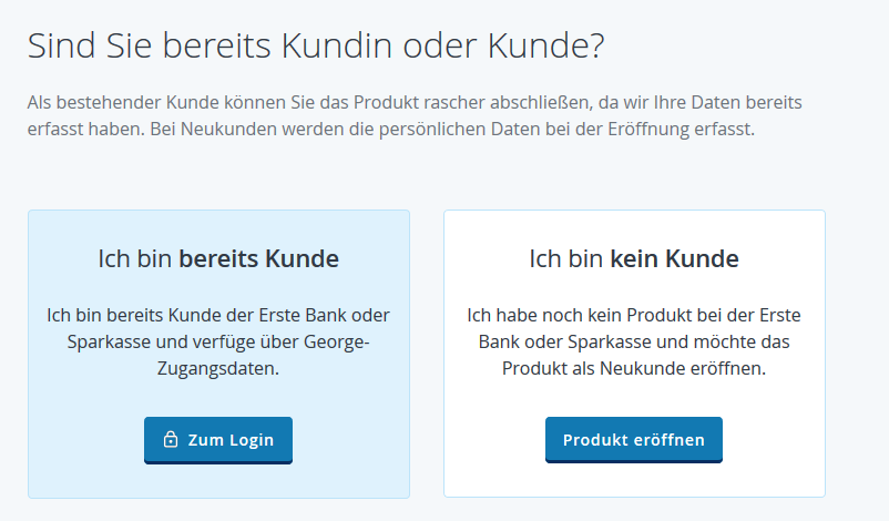 neukunde bestandskunde erste bank