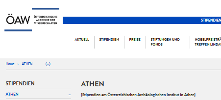 Forschung Förderung – Forschungsstipendium – Forschungsaufenthalt in ATHEN – Archälogie & Geschichte