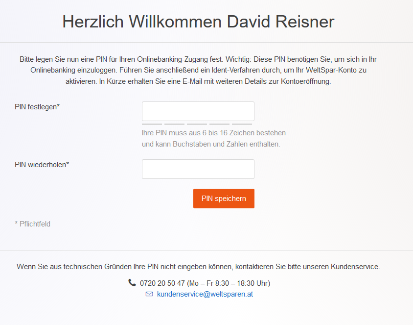 pin onlinebanking festlegen