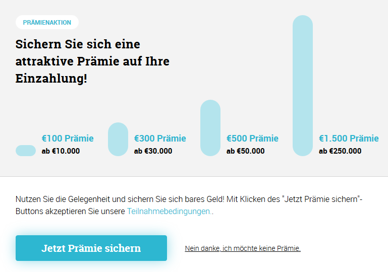 praemie einzahlung sichern