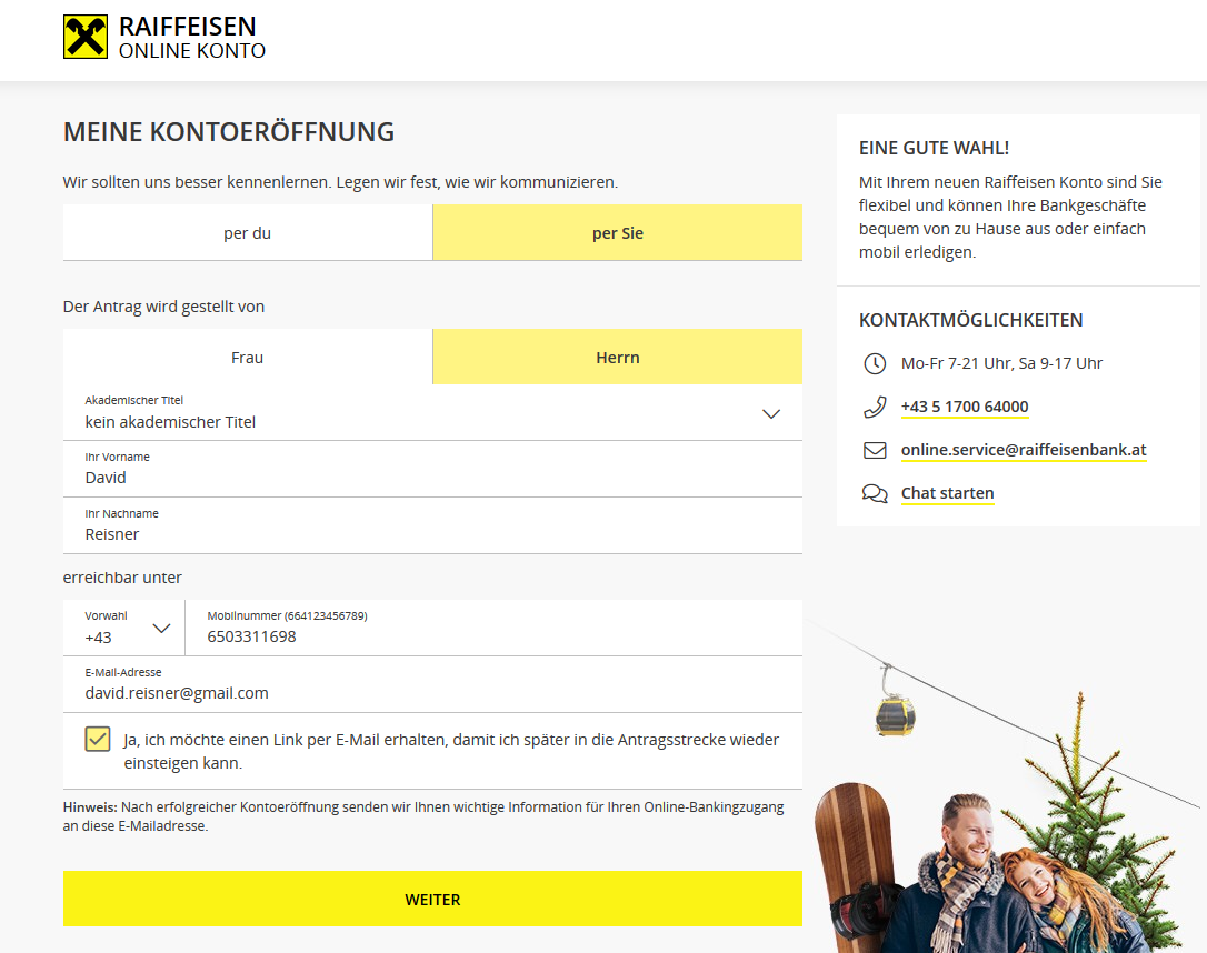 raiffeisen gehaltskonto wien 1