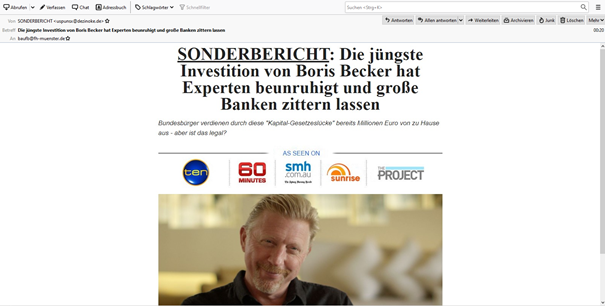 WARNUNG- Bitcoin Betrug per Mail – Fake News & Werbung 2020