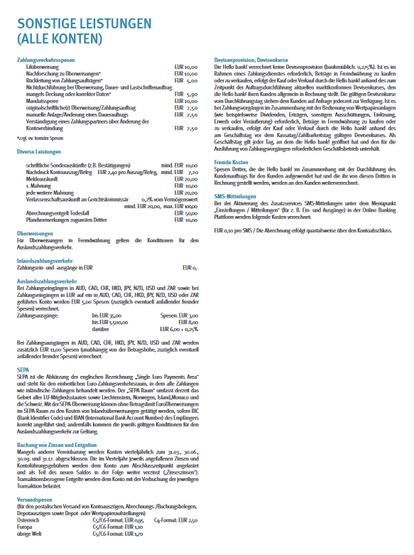 sonstige leistungen alle konten