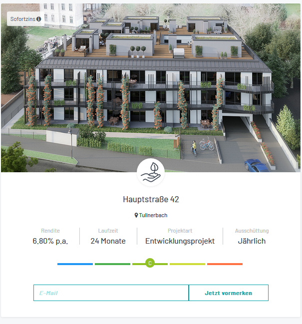 Online Crowdinvesting in Immobilien in Österreich - Rendity Erfahrung, Zinsen, Test tullnerbach rendity