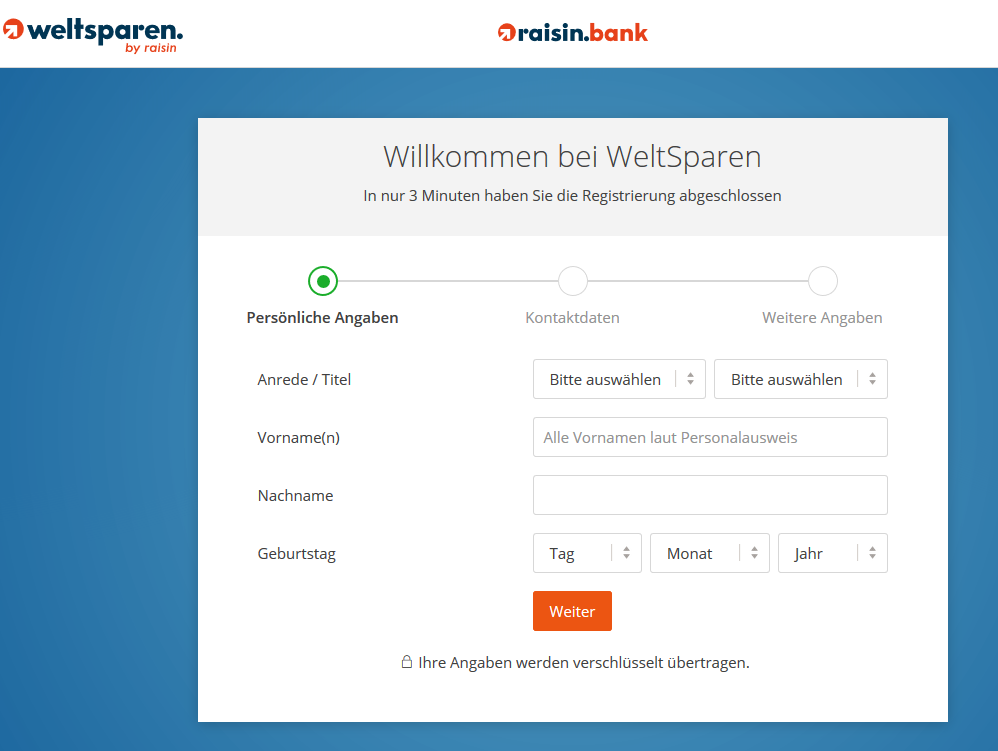 weltsparen registrierung