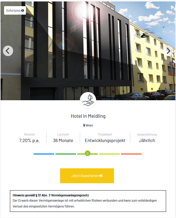 Online Crowdinvesting in Immobilien in Österreich - Rendity Erfahrung, Zinsen, Test wien meidling rendity